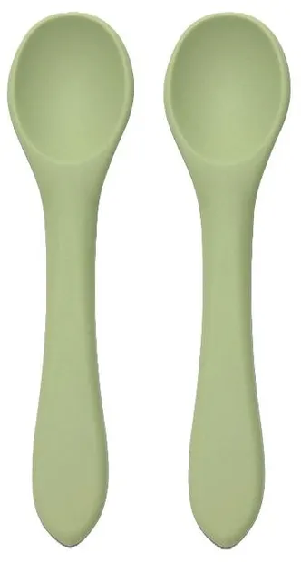 Linguri de silicon Lorelli - Natural, 2 buc, Fresh Green