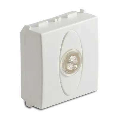 Priza cu lampa lumina alba de usa, 2 module, 220V, alba