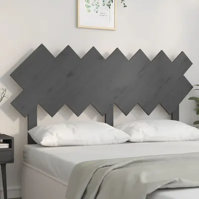 vidaXL Tăblie de pat, gri, 151,5x3x81 cm, lemn masiv de pin