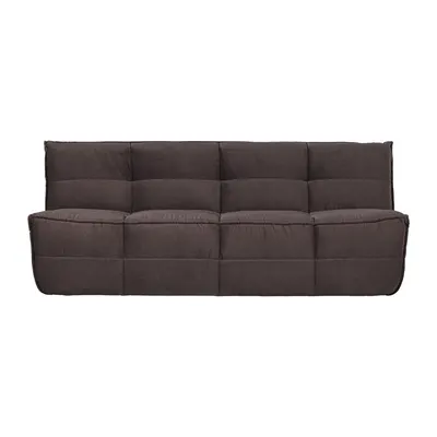 Canapea maro cu tapițerie din catifea 204 cm Cluster – vtwonen