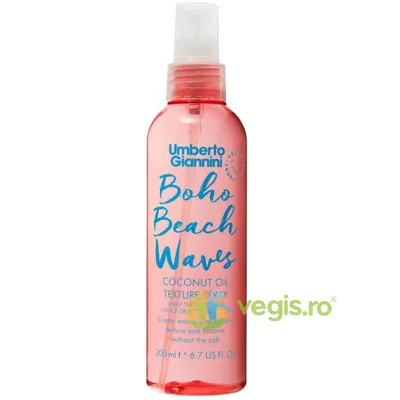 Spray Texturizant pentru Efect de Bucle Lejere cu Ulei de Cocos Boho Beach Waves 200ml