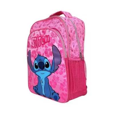 Rucsac, 42x30x17 cm, cu trei compartimente si doua buzunare laterale, Stitch