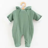 Salopeta de iarna, New Baby, Pentru bebelusi, Cu gluga, Marime 56, Din bumbac si elastan, Cu captuseala din polar, Frosty Mint