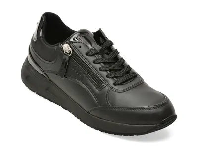 Pantofi sport GEOX negri, D65NQB, din piele ecologica