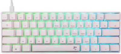 Tastatură mecanică White Shark - Shinobi 2, Blue Switch, RGB, alba