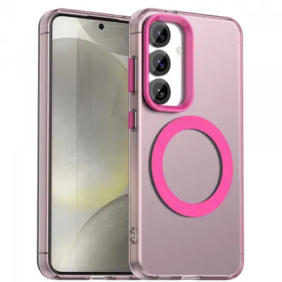 Husa MagSafe pentru Samsung Galaxy S24 FE S721, Techsuit, CandyCase, Roz