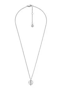 Colier din otel inoxidabil cu Mother of Pearl si zirconia - Argintiu