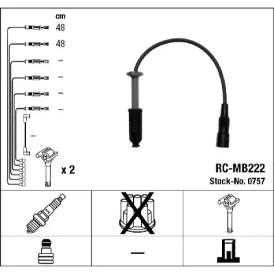 Set cablaj aprindere NGK 0757