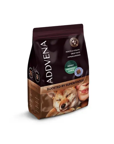 ADDVENA Boosted by Superfoods Adult medium&large 2,5 kg hrana caini rasa mijlocie si mare