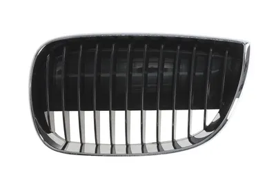 Grila radiator Stanga potrivit BMW 1 (E81), 1 (E87) 1.6-3.0 2004-2012 pana in 2007 - (crom/negru)