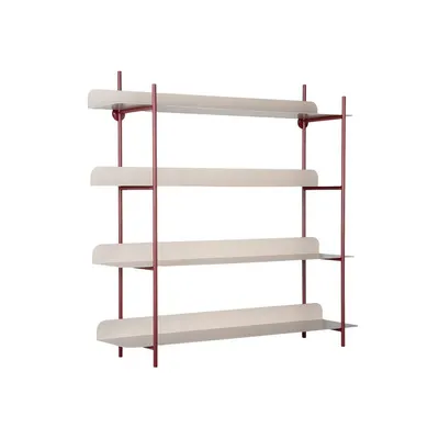 Raft burgundy/gri etajat din metal 60 cm Reina Cuatro – PT LIVING