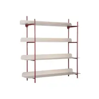 Raft burgundy/gri etajat din metal 60 cm Reina Cuatro – PT LIVING