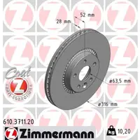 Disc frana ZIMMERMANN 610.3711.20