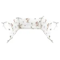 Aparatoare pentru patut, MimiNu, Din bumbac certificat Oeko Tex Standard 100, 180x30 cm, Cu panglici, Cats