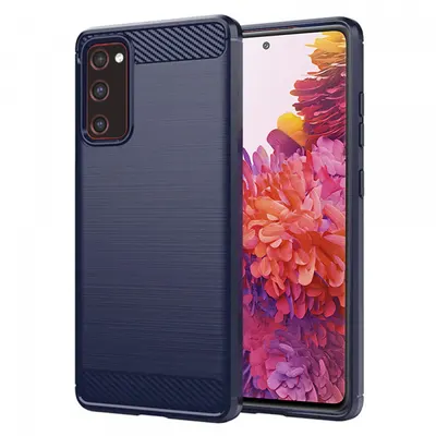 Husa pentru Samsung Galaxy S20 FE 2022 G781 / S20 FE 5G G781 / S20 FE G780, Techsuit, Carbon, Albastra