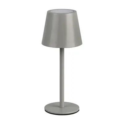 Veioză gri LED cu abajur din metal (înălțime 21 cm) Diaz – Reality