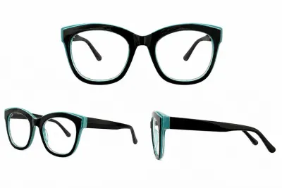 Ochelari pentru claritate la citit rotuzi Narcis Style - Negru cu bleu