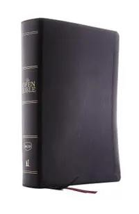 The NKJV, Open Bible, Imitation Leather, Black, Red Letter Edition, Comfort Print: Complete Reference System
