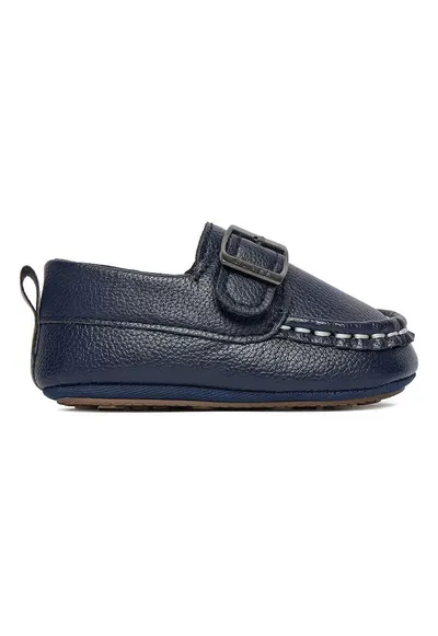 Mocasini copii - velcro - albastru - material textil