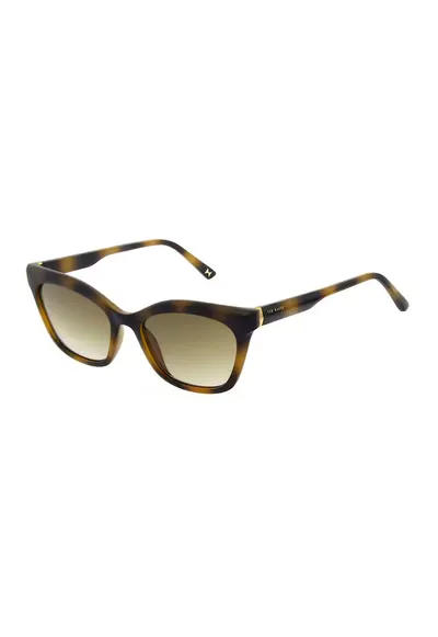Ochelari de soare cat-eye cu lentile in degrade - Negru/Kaki