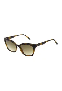 Ochelari de soare cat-eye cu lentile in degrade - Negru/Kaki