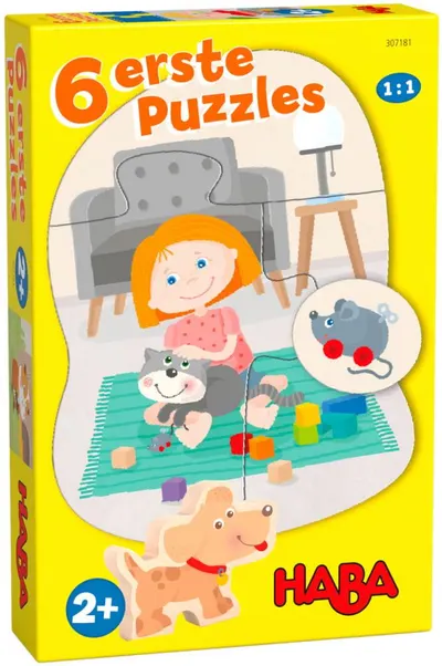 Set de puzzle Haba - Animale de companie, 6 buc