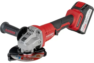 Polizor unghiular fără fir Raider - R20, RDP-PBAG20 Set, 4 Ah, 125 mm, cu baterie, încărcător și carcasă