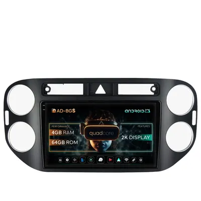 Navigatie 2K Volkswagen Tiguan (2008-2010) VW Golf 5 Plus (2004-2012), Android, S-Quadcore 4GB RAM + 64GB ROM, 9.5 Inch