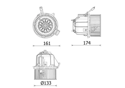 Ventilator habitaclu potrivit CITROEN C3 AIRCROSS II; OPEL CROSSLAND X, CROSSLAND X CROSSLAND 1.2-1.6D 03.17