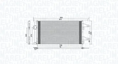 Radiator AC condensator cu uscator potrivit CITROEN JUMPER; FIAT DUCATO; PEUGEOT BOXER 2.0D-3.0D 04.06