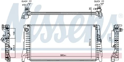 Radiator racire motor potrivit MINI (F55), (F56), (F57), CLUBMAN (F54) 1.5 2.0 09.13