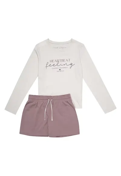 Pijamale de dama bumbac - alb