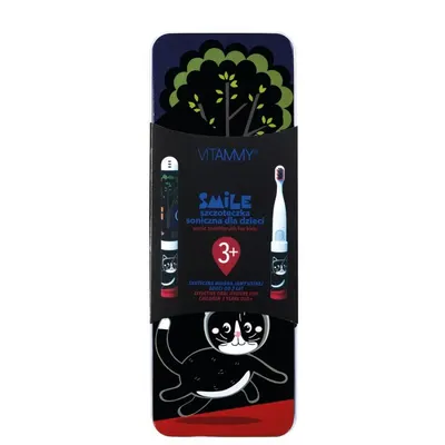 Periuta de dinti electrica Vitammy Smile animatie pisoi negru