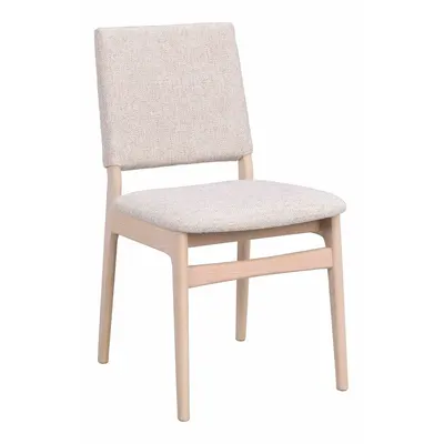 Scaun de dining crem/în culoare naturală deschisă din lemn de stejar Medford – Rowico
