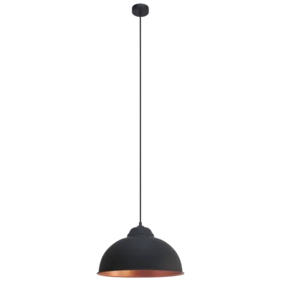 Lampa suspendata TRURO 2 negru, copper 220-240V,50/60Hz IP20