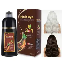 Sampon Colorant 3 in 1 - Saten Inchis, Acoperire Fire Albe, 500 ml