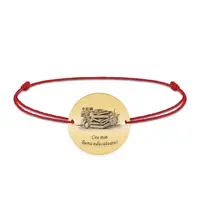Doxa - Bratara personalizata snur educatoare din argint 925 placat cu aur galben 24K