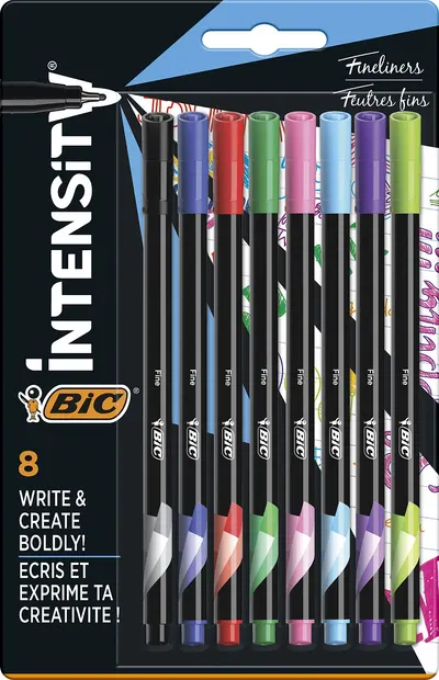 Set de linere colorate BIC Intensity - 0.4 mm, 8 buc