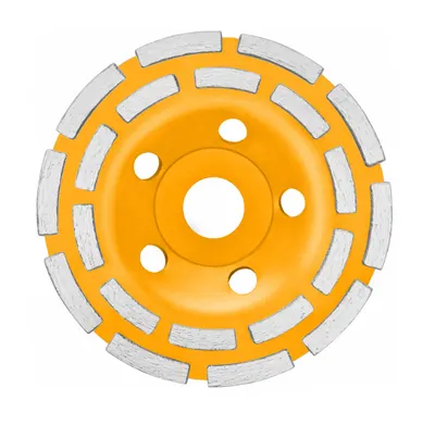 Disc diamantat 125 mm cu 2 randuri segmente pentru slefuit suprafete beton mozaic marmura