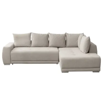 Coltar extensibil MARIBO LC, cu arcuri si lada depozitare, colt dreapta, bej, 282x205x92 cm
