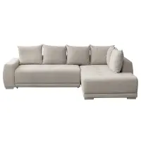 Coltar extensibil MARIBO LC, cu arcuri si lada depozitare, colt dreapta, bej, 282x205x92 cm