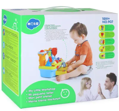 Jucărie pentru copii Hola Toys - Mini atelier cu instrumente și muzică