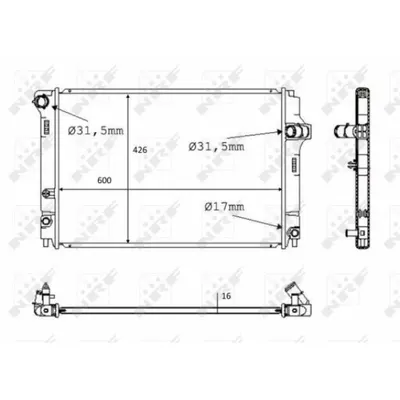 Radiator, racire motor NRF 58382