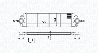 Intercooler Potrivit Vw Multivan V, Multivan Vi, Transporter V, Transporter Vi, Transporter Vi Caravelle Vi 1.9d 2.0d 2.5d 04.03-12.19