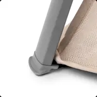 Patut de calatorie 2 in 1 pentru copii Kidnort Bleke Beige, pliabil si portabil, intrare laterala cu fermoar, dimensiune 77 x 63.2 x 28 cm, include geanta de transport