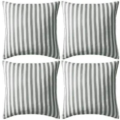 vidaXL Perne de exterior, 4 buc, imprimeu dungi, 45x45 cm, gri