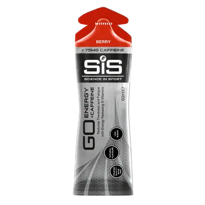 Gel energizant cu fructe rosii Go Energy Caffeine, 60ml, SiS
