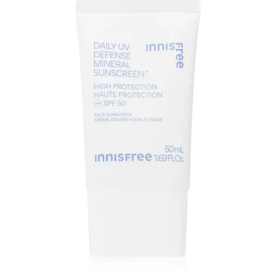 innisfree Daily UV Defense Mineral Sunscreen fluid protector cu minerale pentru fata SPF 50 50 ml