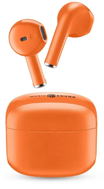 Căști wireless Cellularline - Music Sound Swag, TWS, portocale