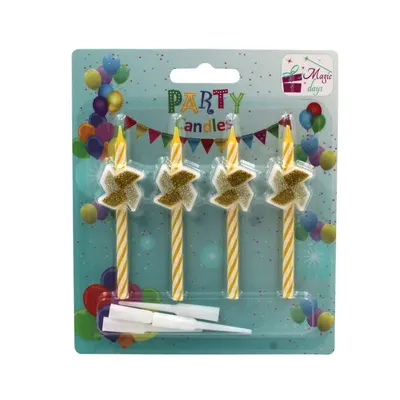 Set 4 lumânâri party moară de vânt